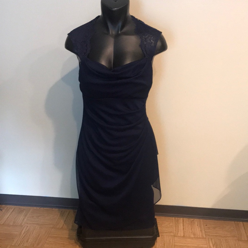 Scarlett Navy Blue and lace dress